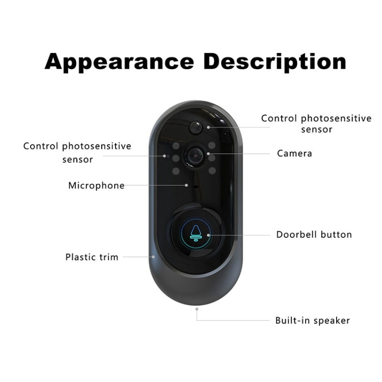 M108 720P 6400mAh Smart WIFI Video Visual Doorbell,Support Phone Remote Monitoring & Real-time Voice Intercom, M108 M108 720P 6400mAh Smart WIFI Video Visual Doorbell,Support Phone Remote Monitoring & Real-time Voice Intercom, M108